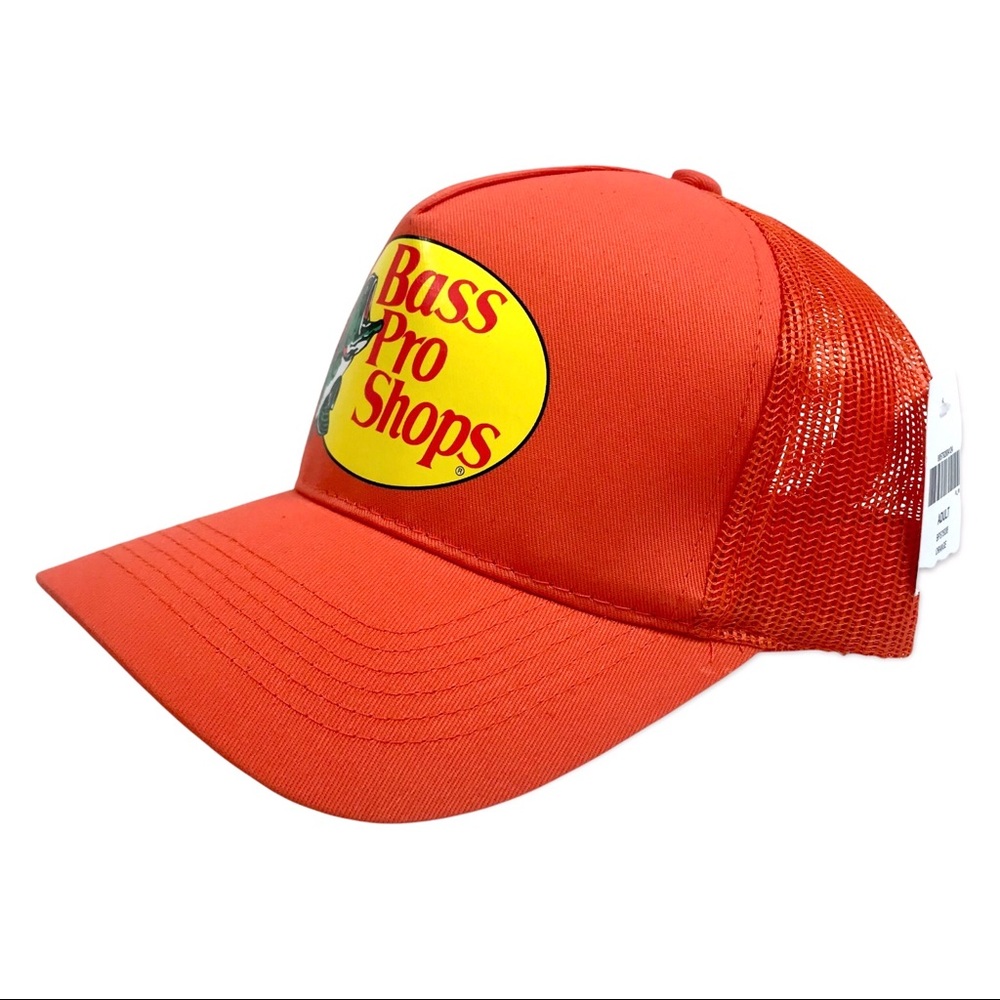 Bass Pro Shop Printed Orange Trucker Hat!
